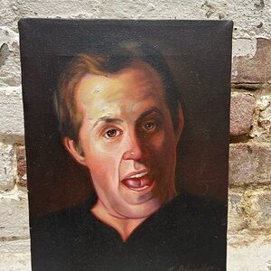 Vintage oil painting titled Head of a Man ll, Head of an Actor.